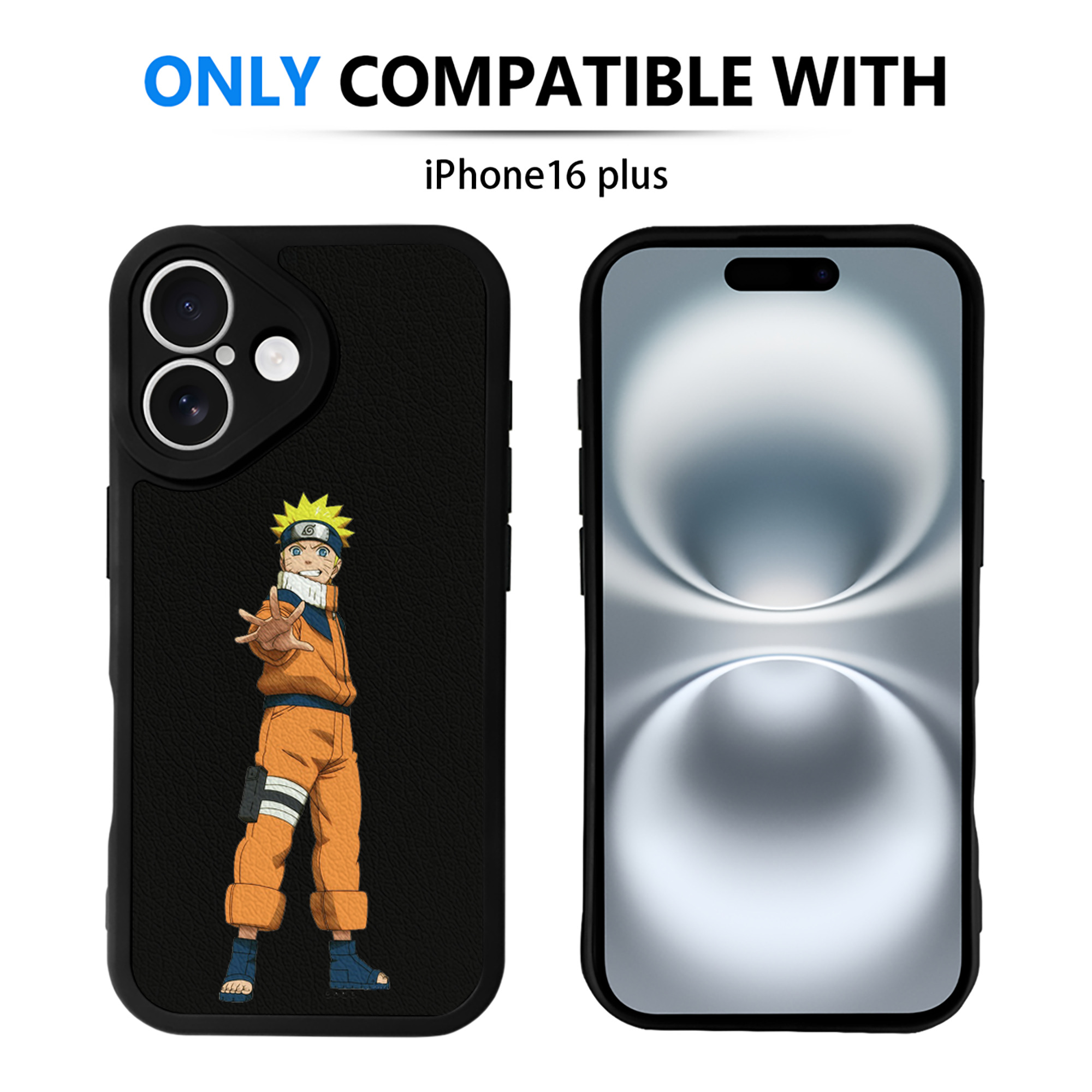 （画像用） NARUTO -ナルト- うずまき ナルト Uzumaki Naruto 【iPhone 16シリーズ対応】シリコンスマホケース（レザー調） 材質：シリコン